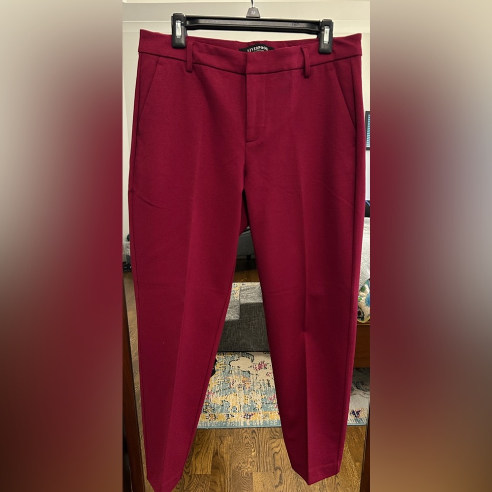 New without Tags; Liverpool brand; KELSEY KNIT TROUSER; Size 30/10; GARNET BERRY